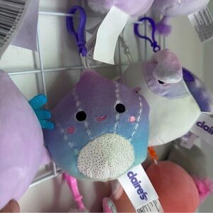 Shauna Shell Squishmallows Clip Keychain Ocean Sea Life Sparkles Rainbow